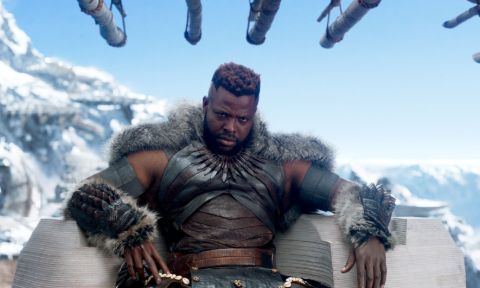 Winston Duke caught on the camera in his Marvel character.